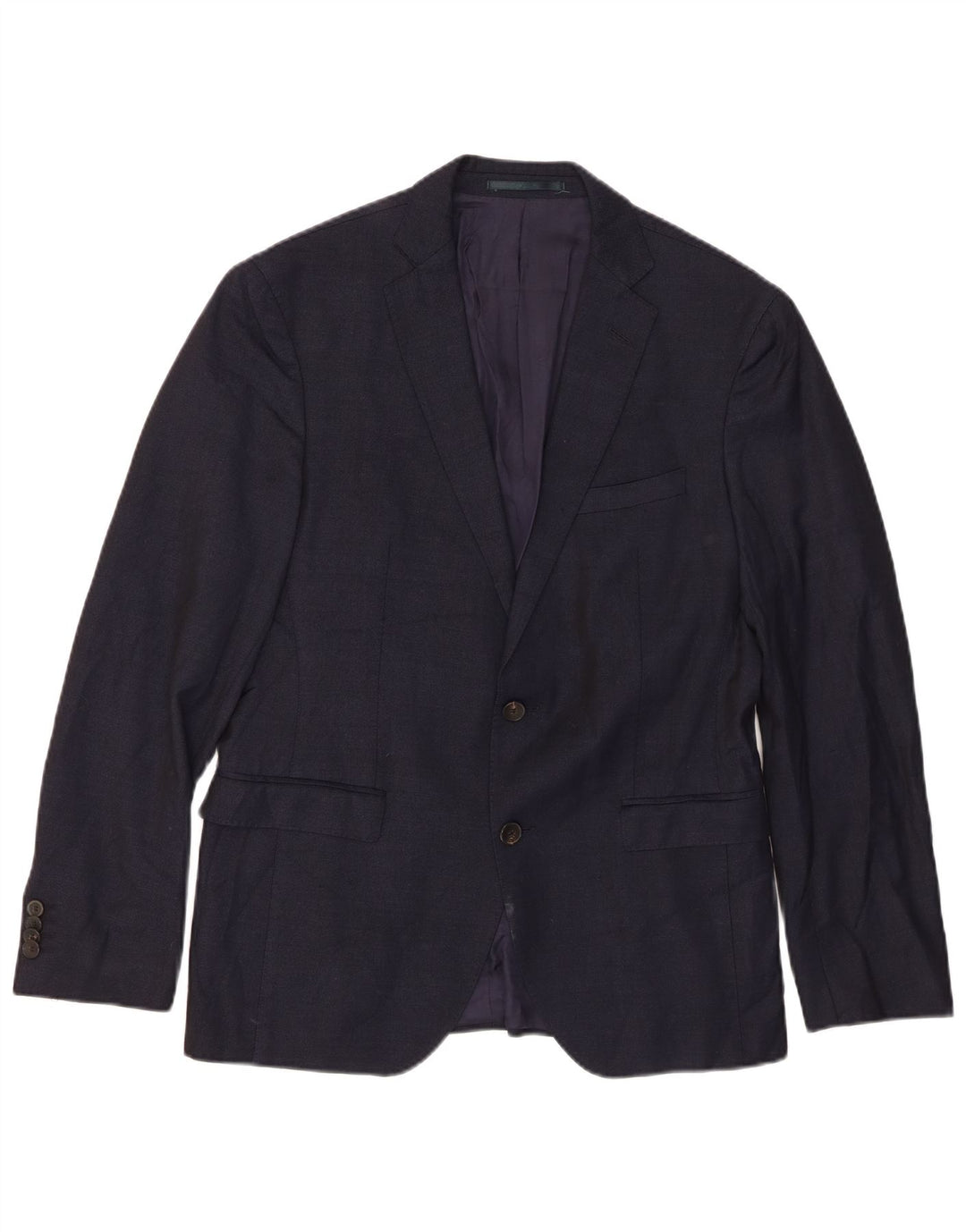 Hugo Boss Mens 2 Button Blazer Jacket EU 46 Small Navy Blue