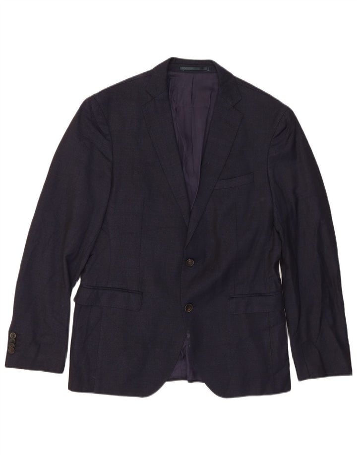 Hugo Boss Mens 2 Button Blazer Jacket EU 46 Small Navy Blue