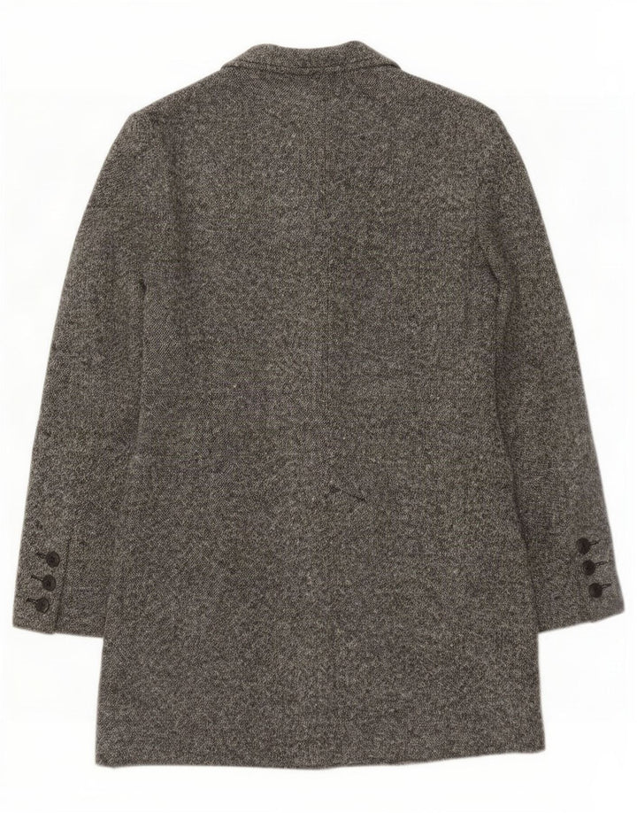 Zara Womens Oversized Overcoat EU 38 Small Grey Wool