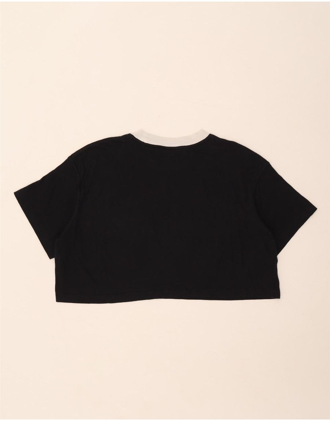 Nike Womens Crop Oversized T-Shirt Top UK 14 Medium Black