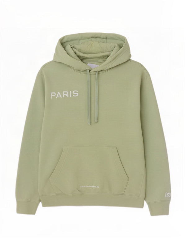 Nike Mens Paris Saint- Germain Graphic Hoodie Jumper Medium Green Cotton