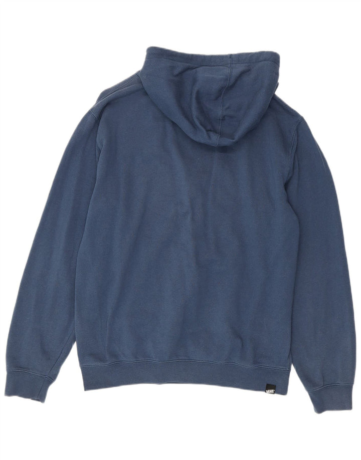 Vans Mens Graphic Hoodie Jumper Medium Blue Cotton