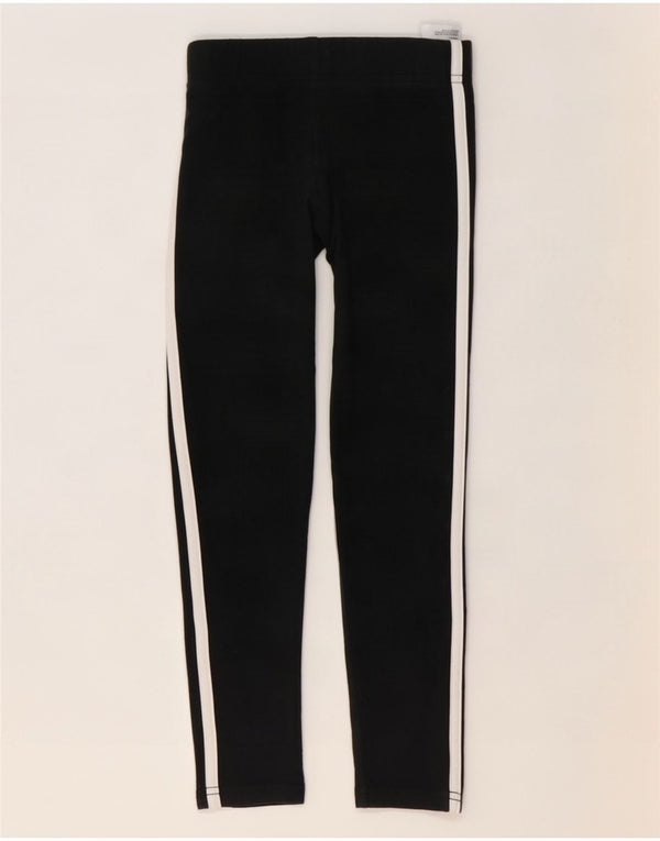 Adidas Girls Leggings 7-8 Years Black Cotton