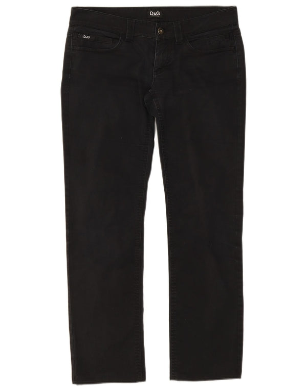 Dolce & Gabbana Womens Tight Fit Super Low Straight Jeans W26 L27 Black
