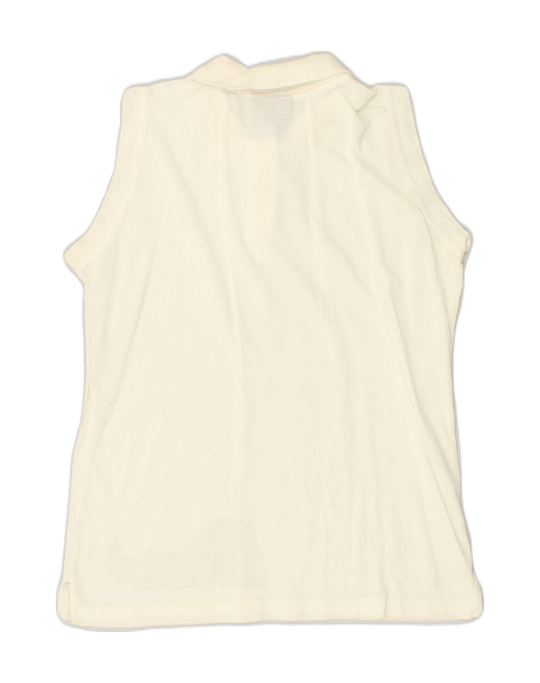 AUSTRALIAN L'ALPINA Womens Sleeveless Polo Shirt IT 50 XL Off White Cotton | Vintage AUSTRALIAN L'ALPINA | Thrift | Second-Hand AUSTRALIAN L'ALPINA | Used Clothing | Messina Hembry 