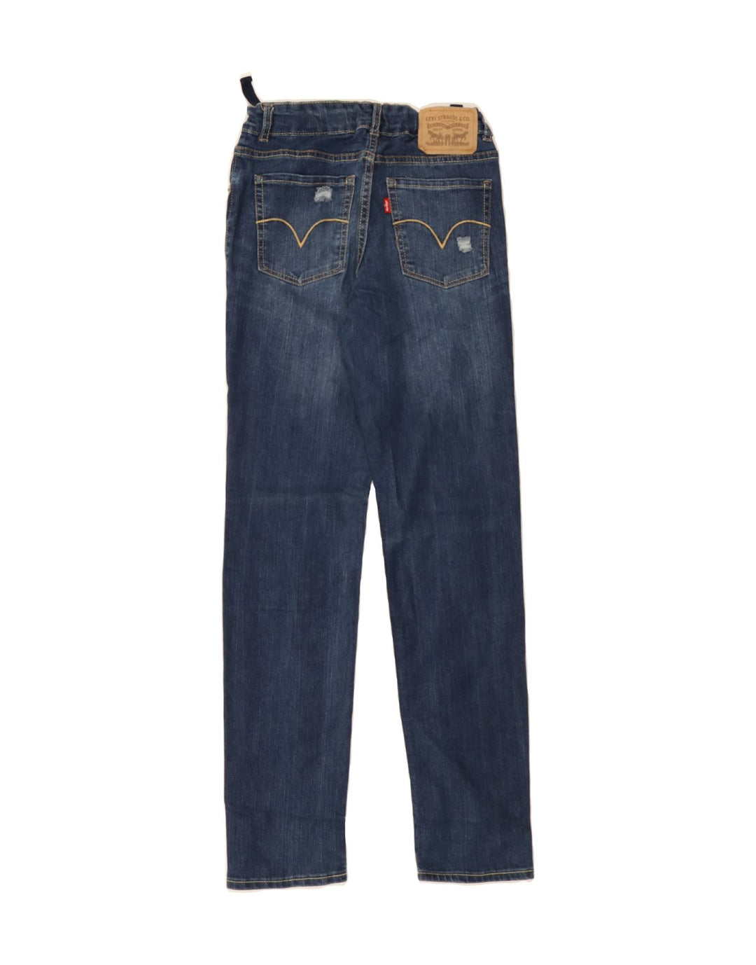 LEVI'S Boys Distressed Slim Jeans 13-14 Years W28 L28 Blue Cotton Vintage Levi's and Second-Hand Levi's from Messina Hembry 
