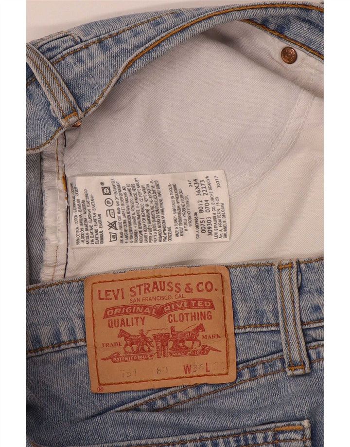 Levi's Mens 751 Regular Straight Jeans W36 L32 Blue Cotton