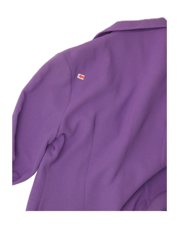 VINTAGE Womens Overcoat UK 18 XL Purple Polyester Vintage Vintage and Second-Hand Vintage from Messina Hembry 