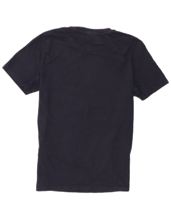 Jack & Jones Mens Graphic T-Shirt Top Large Navy Blue Cotton