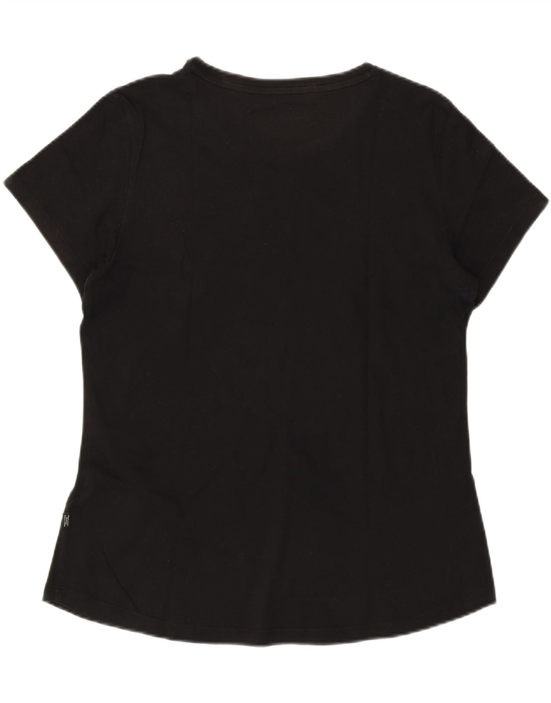 PUMA Womens Graphic T-Shirt Top UK 14 Medium  Black Cotton