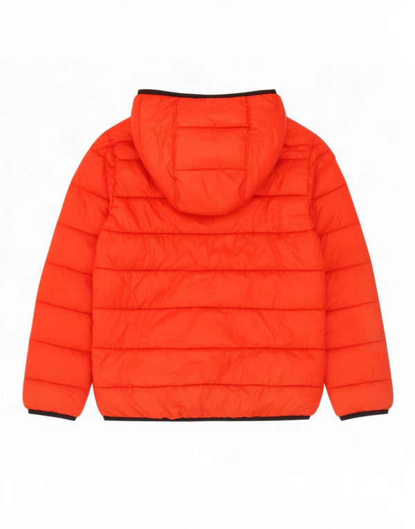 Champion Boys Hooded Padded Jacket 9-10 Years Medium Red Polyester