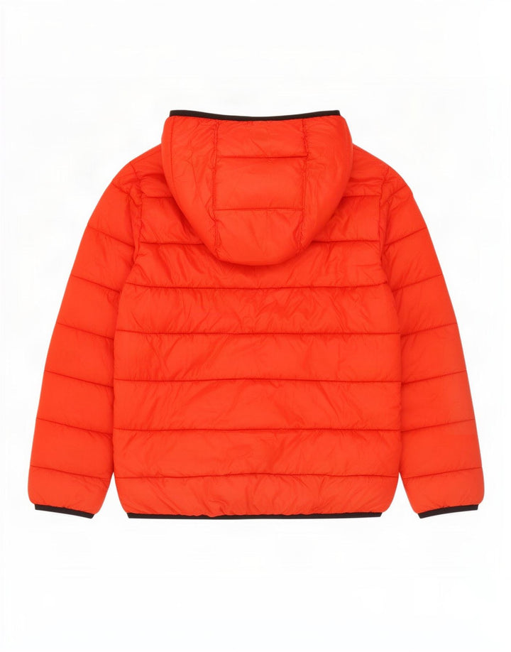Champion Boys Hooded Padded Jacket 9-10 Years Medium Red Polyester
