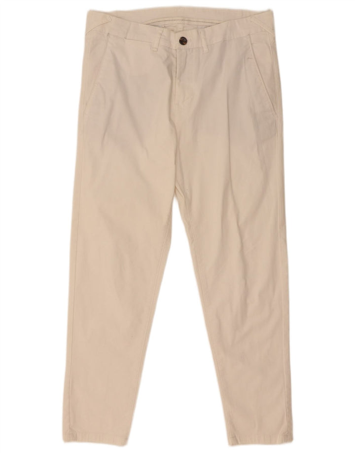 Zara Mens Slim Chino Trousers EU 38 Small W30 L26 White