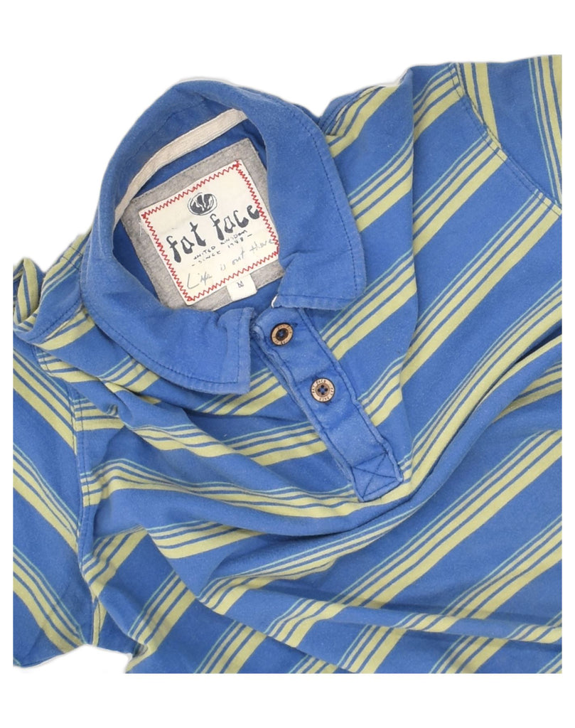 FAT FACE Mens Polo Shirt Medium Blue Striped Cotton | Vintage Fat Face | Thrift | Second-Hand Fat Face | Used Clothing | Messina Hembry 