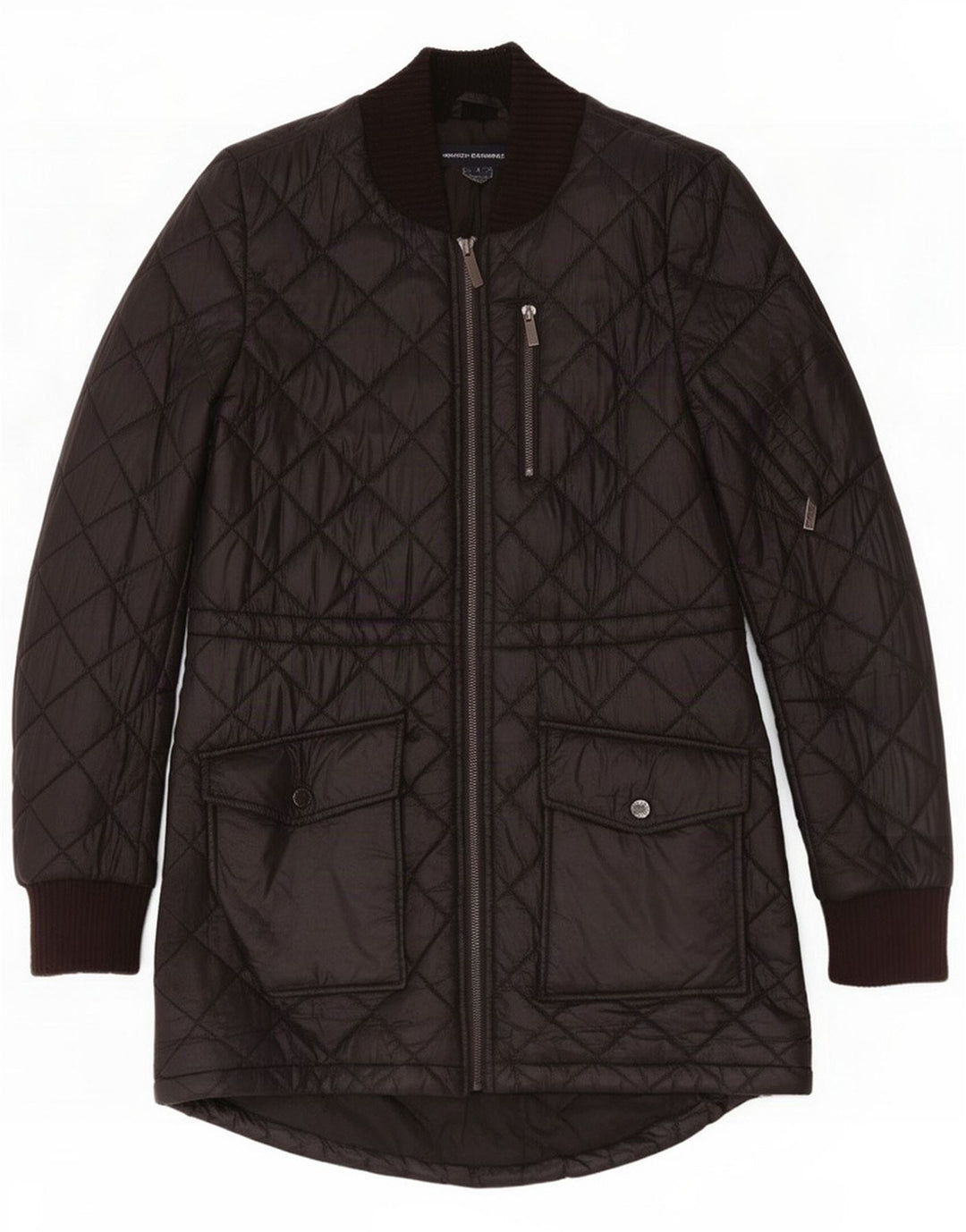French Connection Womens Quilted Jacket UK 14 Medium Black Polyester