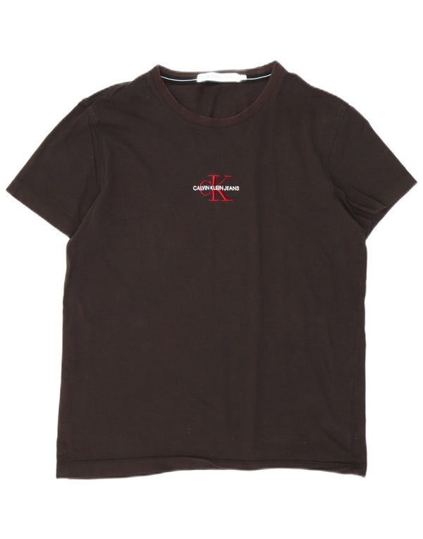 Calvin Klein Jeans Mens Graphic T-Shirt Top XL Black
