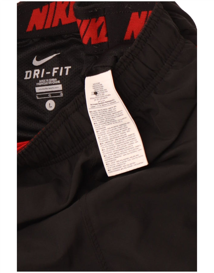 NIKE Mens Sport Shorts Large Black Colourblock Polyester