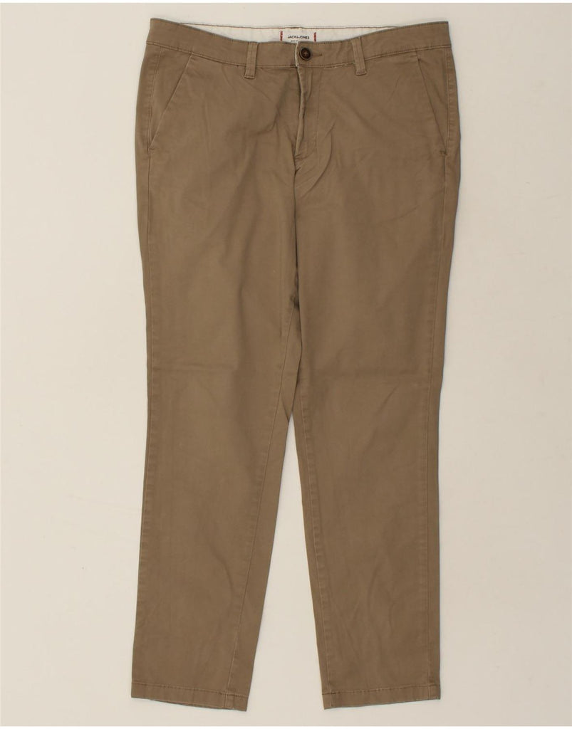 JACK & JONES Mens Marco Slim Chino Trousers W32 L30  Brown Cotton | Vintage Jack & Jones | Thrift | Second-Hand Jack & Jones | Used Clothing | Messina Hembry 