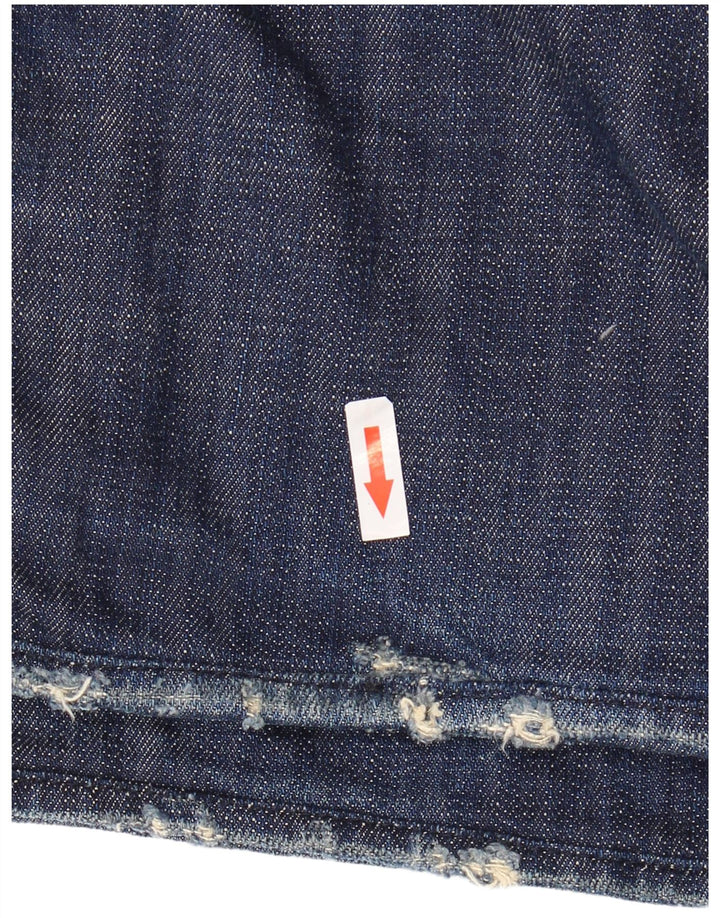 Energie Mens Distressed Straight Jeans W34 L29 Blue Cotton