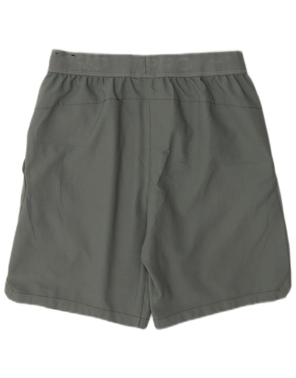 Nike Mens Dri Fit Graphic Standard Sport Shorts Small Grey Polyester