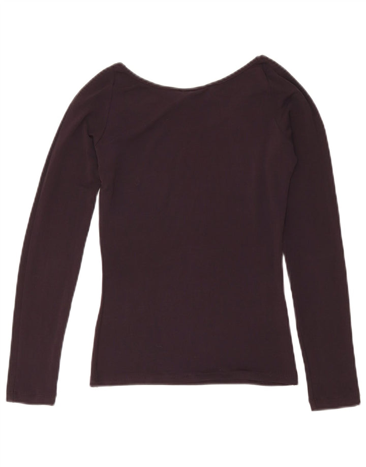Patrizia Pepe Womens Top Long Sleeve US 6 Medium Burgundy