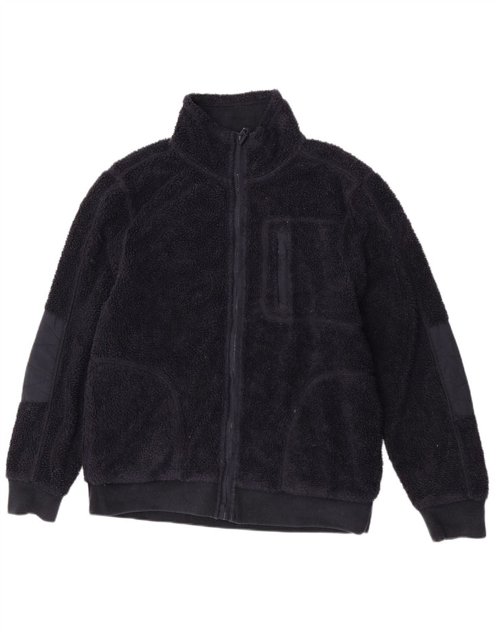 Fat Face Mens Fleece Jacket UK 38 Medium Navy Blue Polyester
