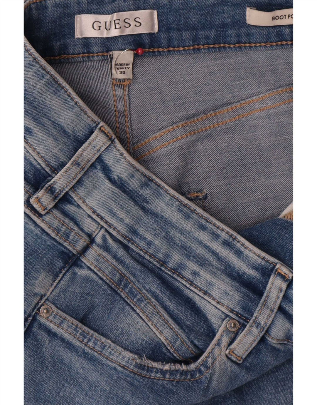 Guess Womens Bootcut Jeans W30 L30 Blue Cotton
