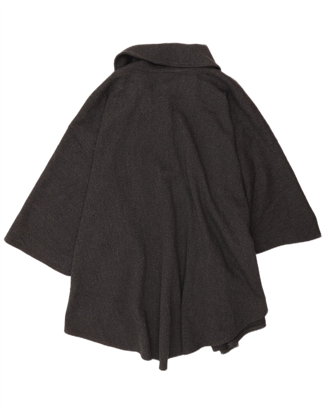 Francesca Womens Cape Coat UK 14 Medium Grey Pinstripe Wool