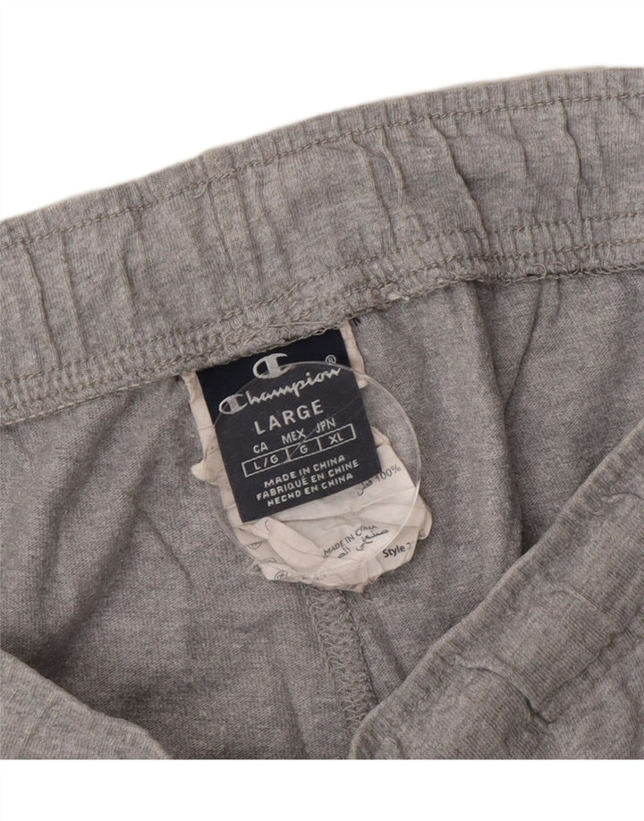 CHAMPION Mens Graphic Sport Shorts Large  Grey Cotton Vintage Champion and Second-Hand Champion from Messina Hembry 