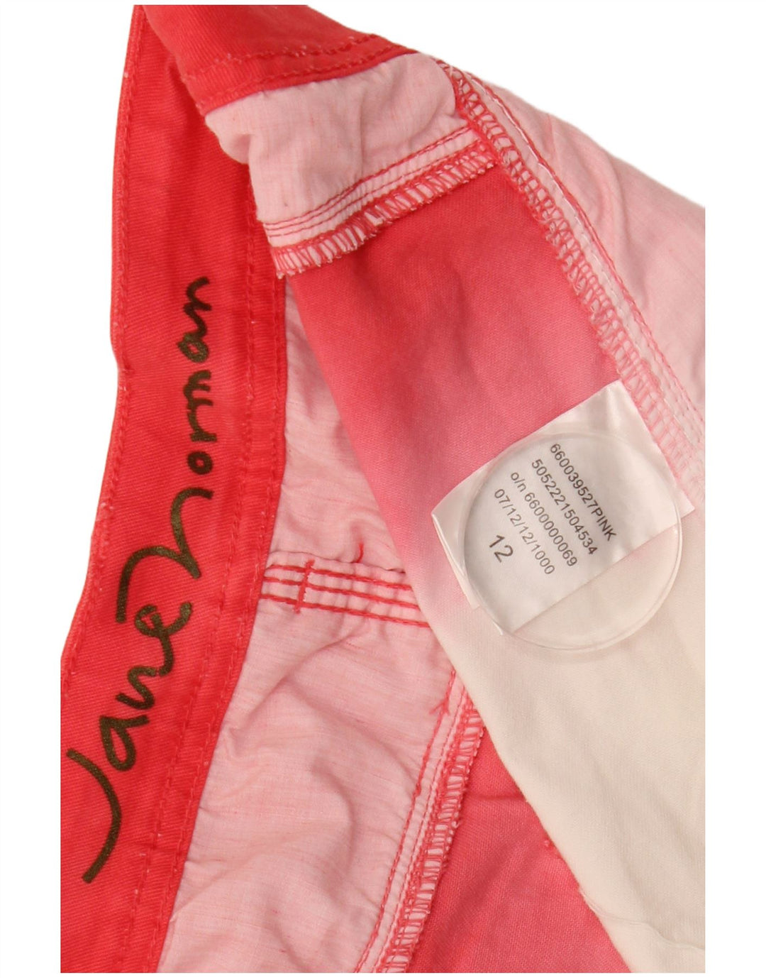 Jane Norman Womens Denim Mini Skirt UK 12 Medium W32 Red Colourblock Cotton