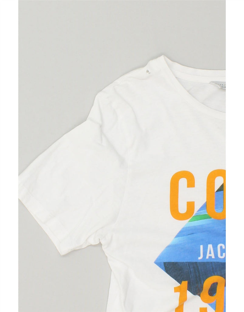 JACK & JONES Mens Graphic T-Shirt Top Small White Cotton | Vintage Jack & Jones | Thrift | Second-Hand Jack & Jones | Used Clothing | Messina Hembry 