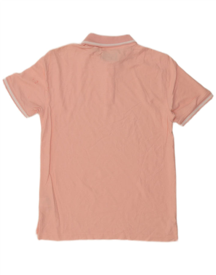 Penguin Mens Polo Shirt Small Pink Striped Cotton