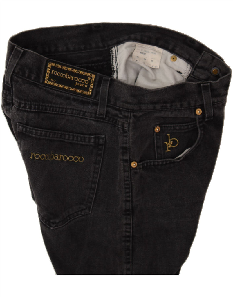ROCCOBAROCCO Womens Tapered Jeans IT 46 Large W32 L30 Black Cotton Vintage Roccobarocco and Second-Hand Roccobarocco from Messina Hembry 