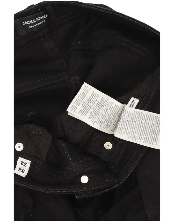 Jack & Jones Mens GLENN Slim Jeans W32 L32 Black Cotton