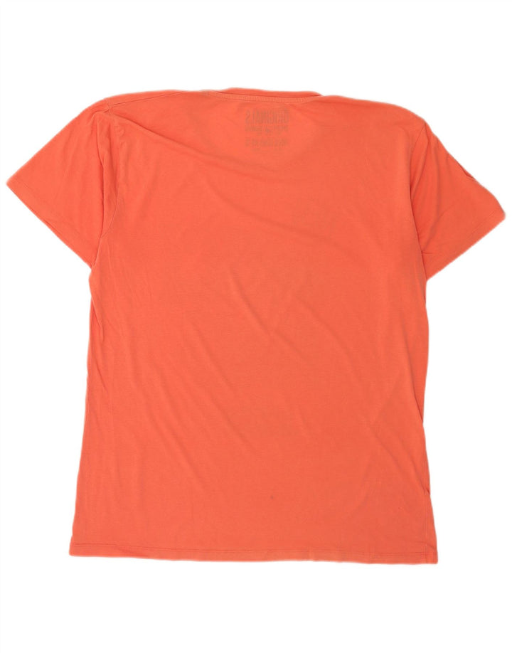 Jack & Jones Mens Graphic T-Shirt Top 2XL Orange