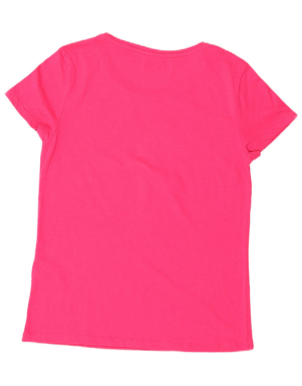 Lotto Womens T-Shirt Top UK 10 Small Pink Cotton