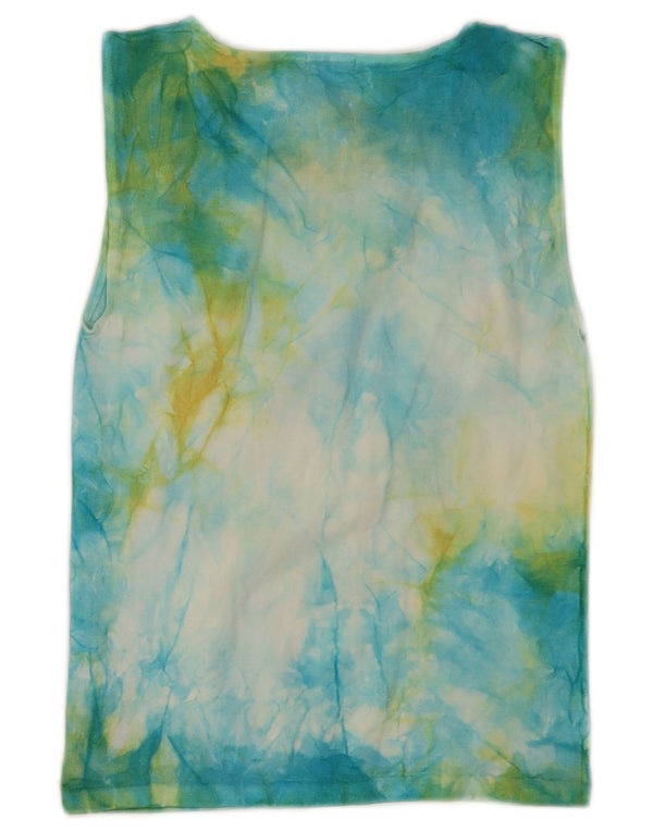 Benetton Womens Vest Top UK 4 XS Multicoloured Tie Dye
