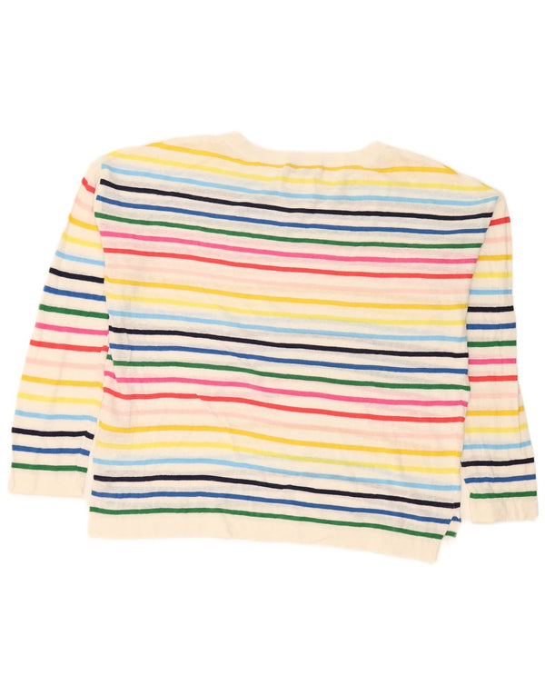 Hobbs Womens Boat Neck Jumper Sweater UK 14 Medium Multicoloured Striped
