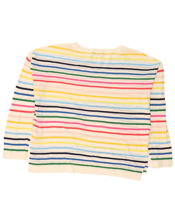 Hobbs Womens Boat Neck Jumper Sweater UK 14 Medium Multicoloured Striped