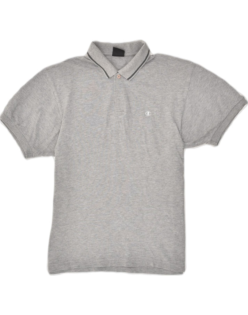 CHAMPION Mens Polo Shirt Medium Grey Cotton | Vintage Champion | Thrift | Second-Hand Champion | Used Clothing | Messina Hembry 