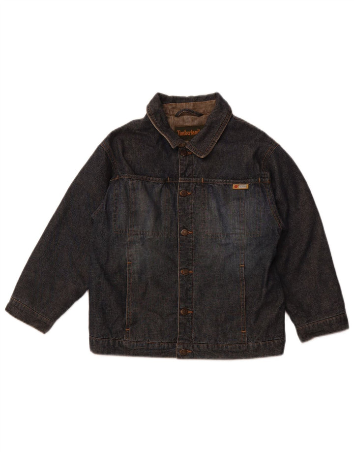 TIMBERLAND Boys Denim Jacket 5-6 Years Navy Blue Cotton