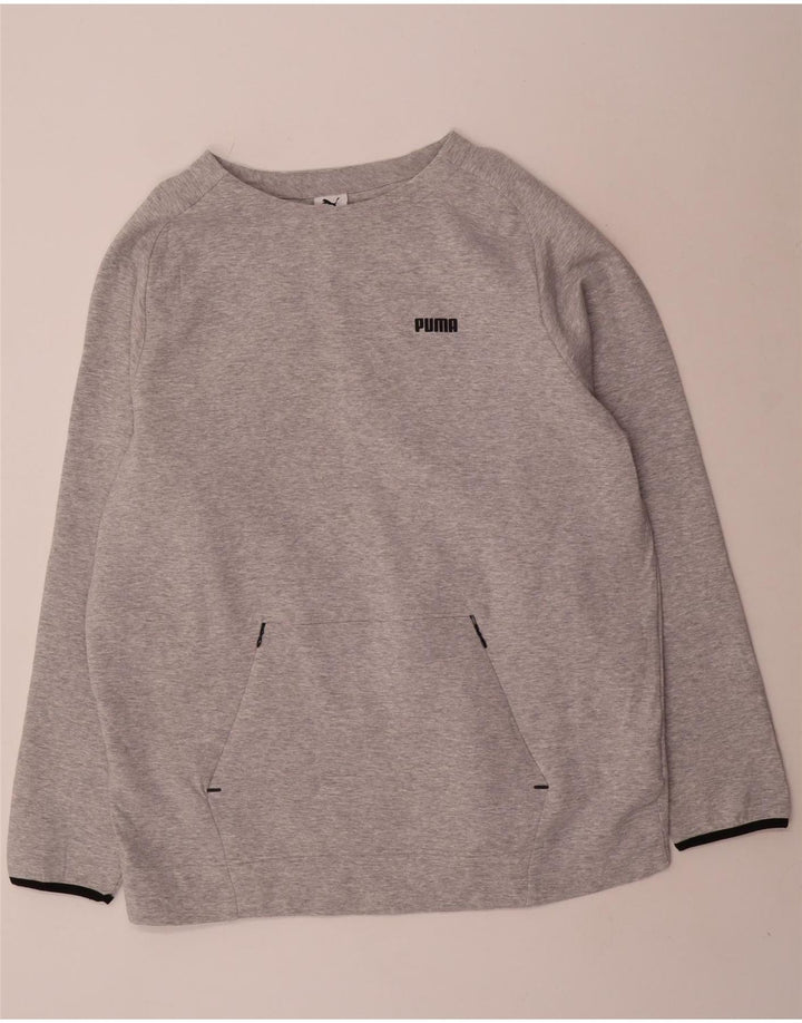 Puma Mens Top Long Sleeve 2XL Grey Cotton