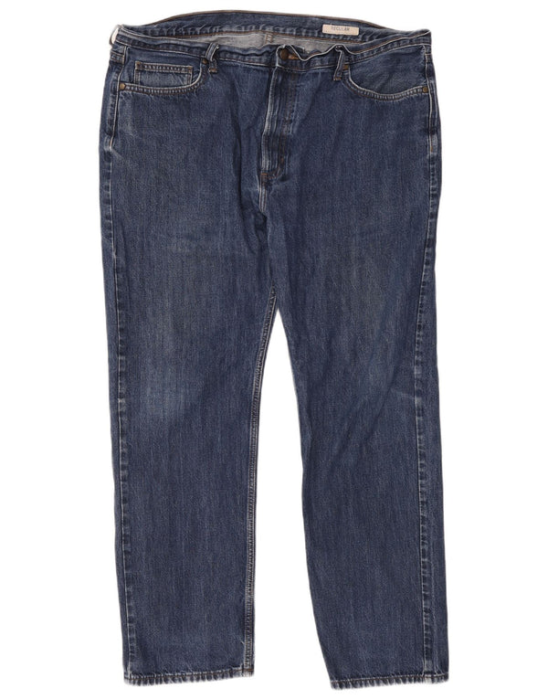 Marks & Spencer Mens Regular Straight Jeans W42 L31 Blue Cotton