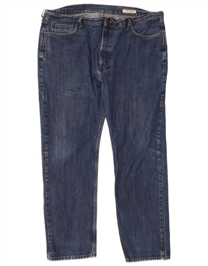 Marks & Spencer Mens Regular Straight Jeans W42 L31 Blue Cotton