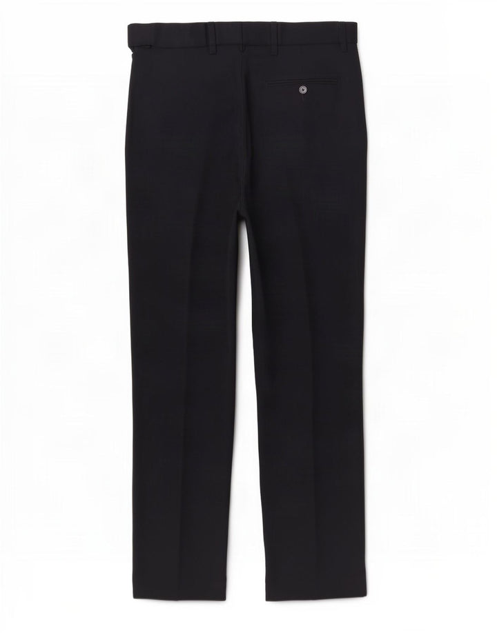 Marks & Spencer Mens Regular Fit Suit Trousers W34 L31 Navy Blue Polyester