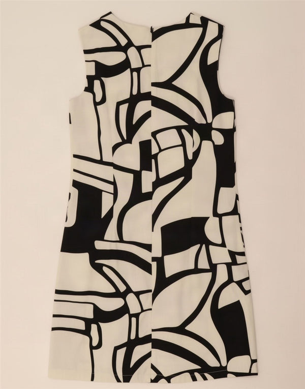 Desigual Womens Abstract Pattern Sleeveless A-Line Dress EU 38 Medium White