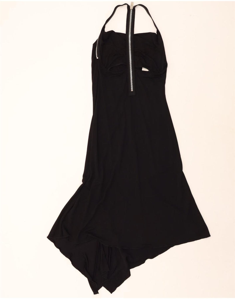 MORGAN Womens Asymmetric Halter Dress UK 8  Small Black Vintage Morgan and Second-Hand Morgan from Messina Hembry 