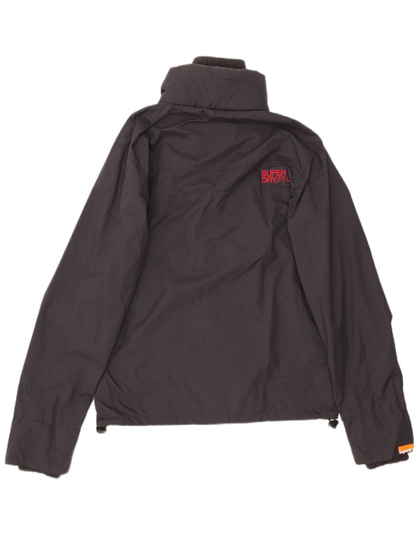 Superdry Mens Rain Jacket UK 40 Large Navy Blue Nylon