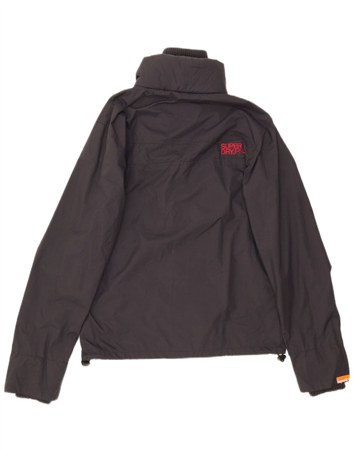 Superdry Mens Rain Jacket UK 40 Large Navy Blue Nylon