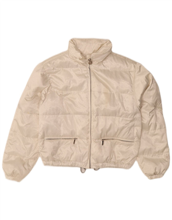 BELFE & BELFE Womens Padded Jacket UK 12 Medium  White Polyester